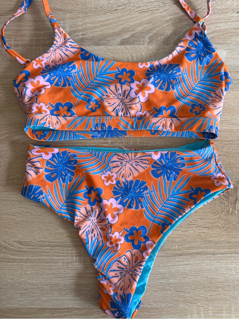Moana Bikini Two Piece Tropical Print Bikini Sz L Nwot
